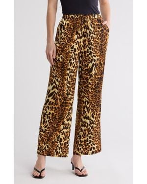 Wishlist Drawstring Wide Leg Pants - Brown