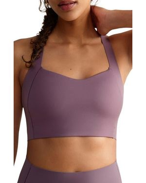 Rhone Defy Racerback Sports Bra - Purple
