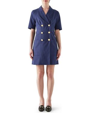 LK Bennett Kennedy Double Breasted Blazer Dress - Blue