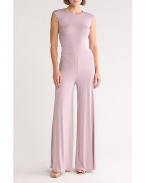 Go Couture Sleeveless Modal Jumpsuit - Pink
