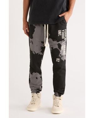Purple Brand History Cotton Bleached Sweatpants - Black