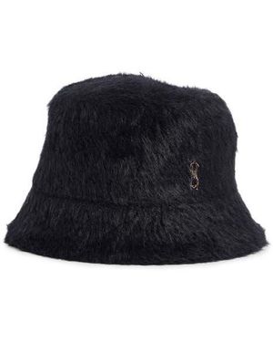 Steve Madden Soft Fuzzy Bucket Hat - Blue
