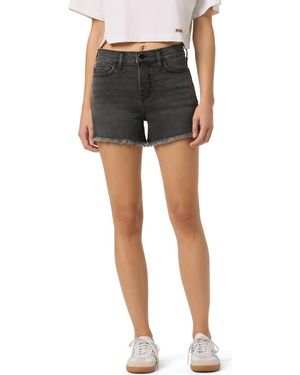 Hudson Jeans Gracie Fray Hem Denim Shorts - Black