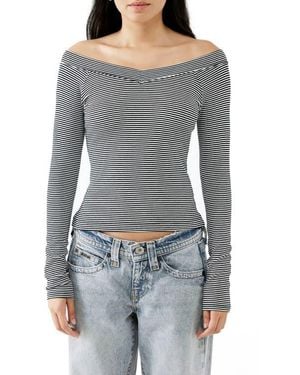 BDG Shannen Long Sleeve Top - Gray