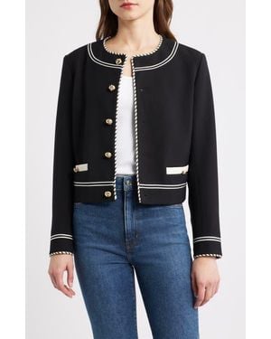 FRAME The Prim Crop Jacket - Black