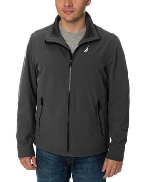 Nautica Lightweight Stretch Water Resistant Golf Jacket - Black