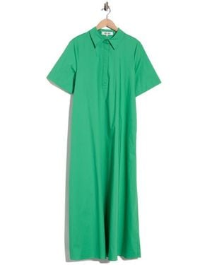 Diane von Furstenberg Karin Stretch Cotton Shirtdress - Green