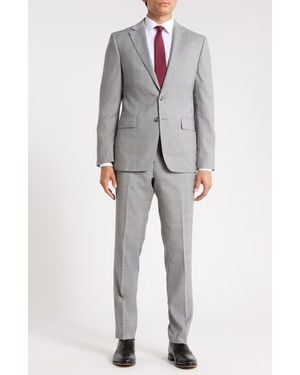 Original Penguin Two Button Notch Lapel Flap Pocket Suit - Gray