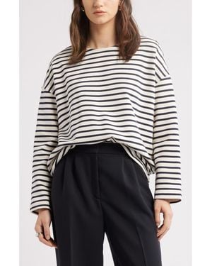 Nordstrom French Terry Top - Black