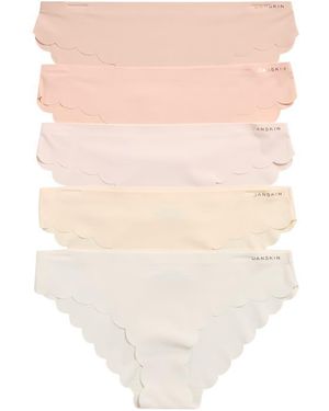 Danskin 5-Pack Laser Cut Bikini Briefs - Natural