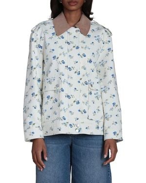 Bagatelle Mixed Media Twill Jacket - Blue