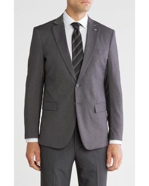 Tahari Slim Fit Stretch Blazer - Gray