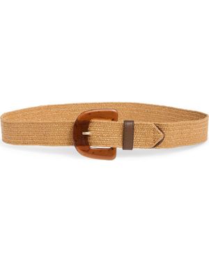 Vince Camuto Resin Buckle Stretch Woven Belt - Multicolor