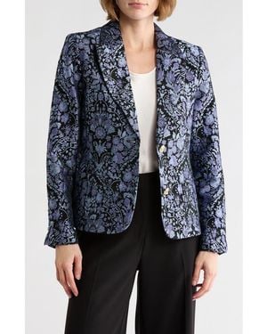 KAY UNGER SPORTSWEAR Tapestry Blazer - Blue