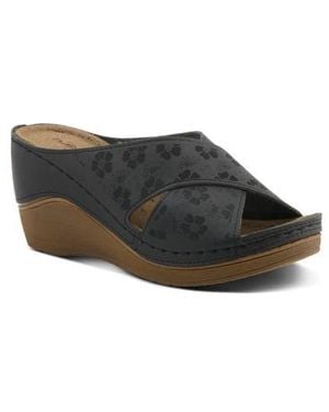 Flexus by Spring Step Wedge Sandal - Gray