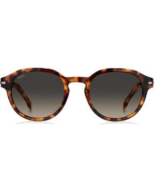 BOSS 50Mm Round Sunglasses - Brown