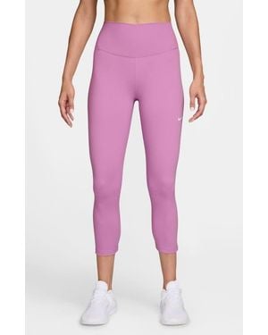 Nike Dri-Fit One High Waist Crop Leggings - Pink