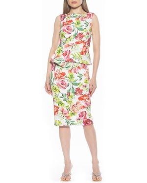 Alexia Admor Amora Boat Neck Sleeveless Sheath Dress - Multicolor