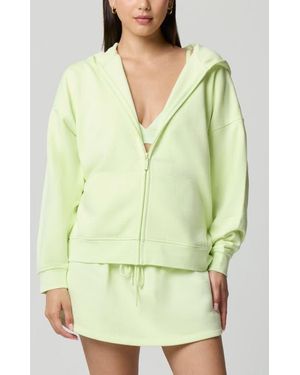 Florence By Mills Cozy Crush Forever Embroidered Oversize Graphic Zip Hoodie - Green