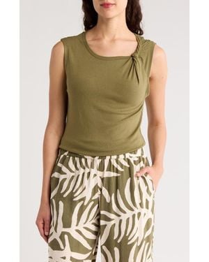 Sanctuary Twist Crewneck Tank - Green