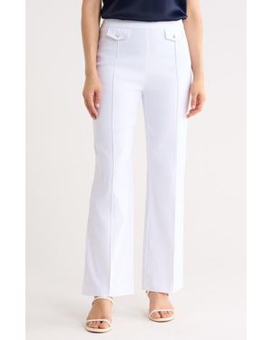 Nicole Miller Nikki Pleat Stretch Pants - White