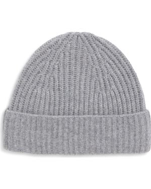 Nordstrom Cashmere Rib Knit Beanie - Gray