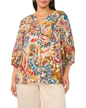 Vince Camuto Raglan Sleeve Top - Multicolor