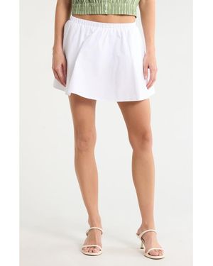 Current/Elliott Solid A-Line Skort - White