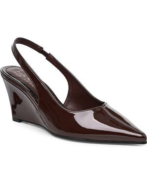 Nicole Miller Pointed Toe Slingback Pump - Brown