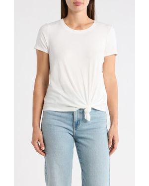 1.STATE Rib Tie Hem T-Shirt - White