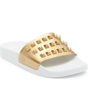Carmen Sol Franco Waterproof Slide Sandal - Metallic