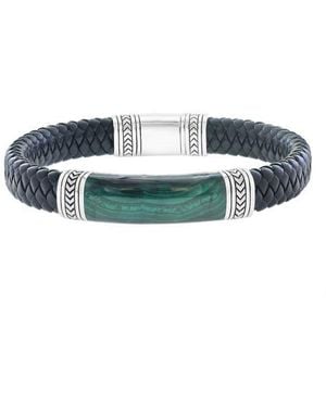 Effy Malachite & Leather Bracelet - Green