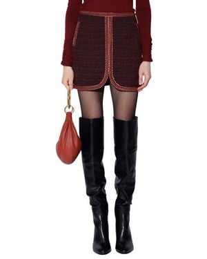 Walter Baker Elaine Tweed Miniskirt - Red
