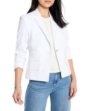 NIC+ZOE Seasonless Cotton Blend Blazer - White