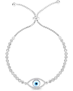 Sphera Milano Evil Eye Slider Bracelet - Metallic