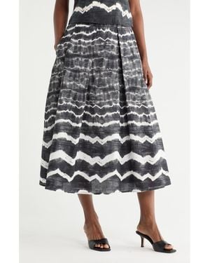 DKNY Voile Midi Skirt - Black
