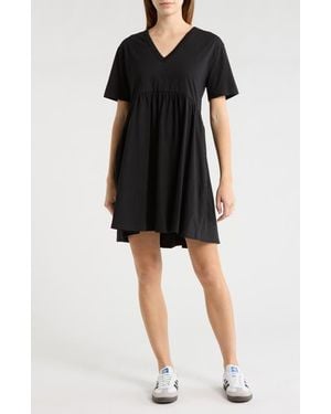 Melrose and Market Short Sleeve Knit Swing Dress - Black