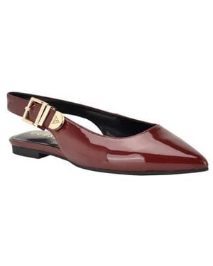Guess Elirra Faux Leather Slingback Flat - Red