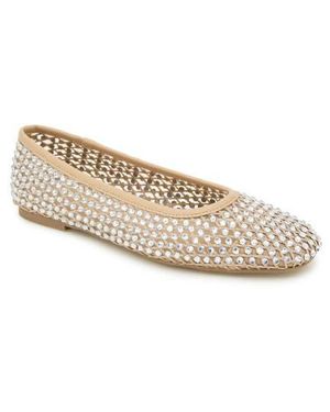 Xoxo Dobsi Rhinestone Embellished Flat - Natural