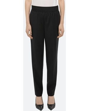 Helmut Lang Tapered Wool Twill Straight Leg Pants - Black