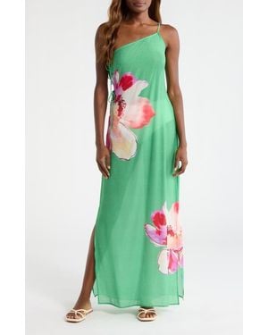 Hutch One-Shoulder Cover-Up Maxi Dress - Green