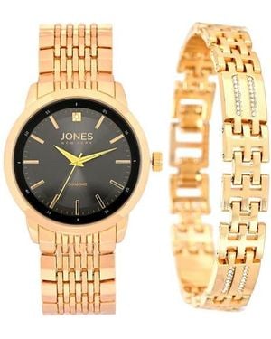 Jones New York Diamond Bracelet Watch & Bracelet Set, 42Mm - Metallic