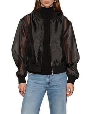 Sanctuary Shane Organza Bomber Jacket - Black