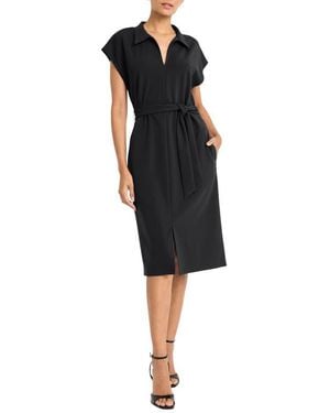 Maggy London Collared Midi A-Line Dress - Black