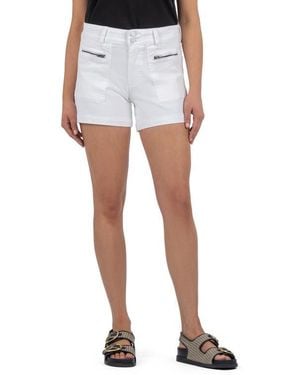 Kut From The Kloth Jane Zip Pocket High Waist Denim Shorts - Blue