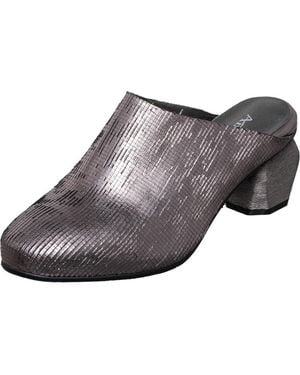 Antelope Leather Mule Slip-On Shoes - Purple