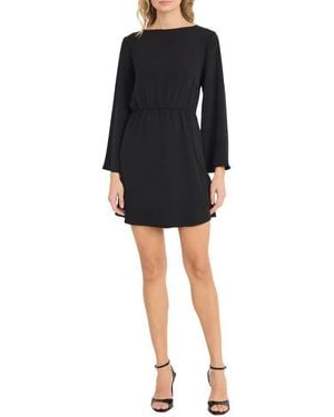 Donna Morgan Bell Sleeve Minidress - Black