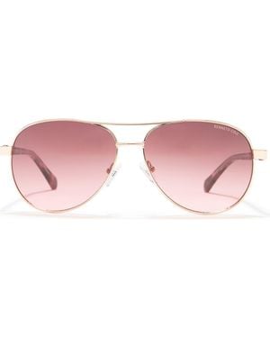 Kenneth Cole 60Mm Aviator Sunglasses - Pink