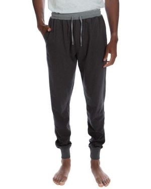 Unsimply Stitched Contrast Waist Sweatpants - Black