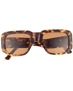 Kimeze 56Mm Rectangle Sunglasses - Brown